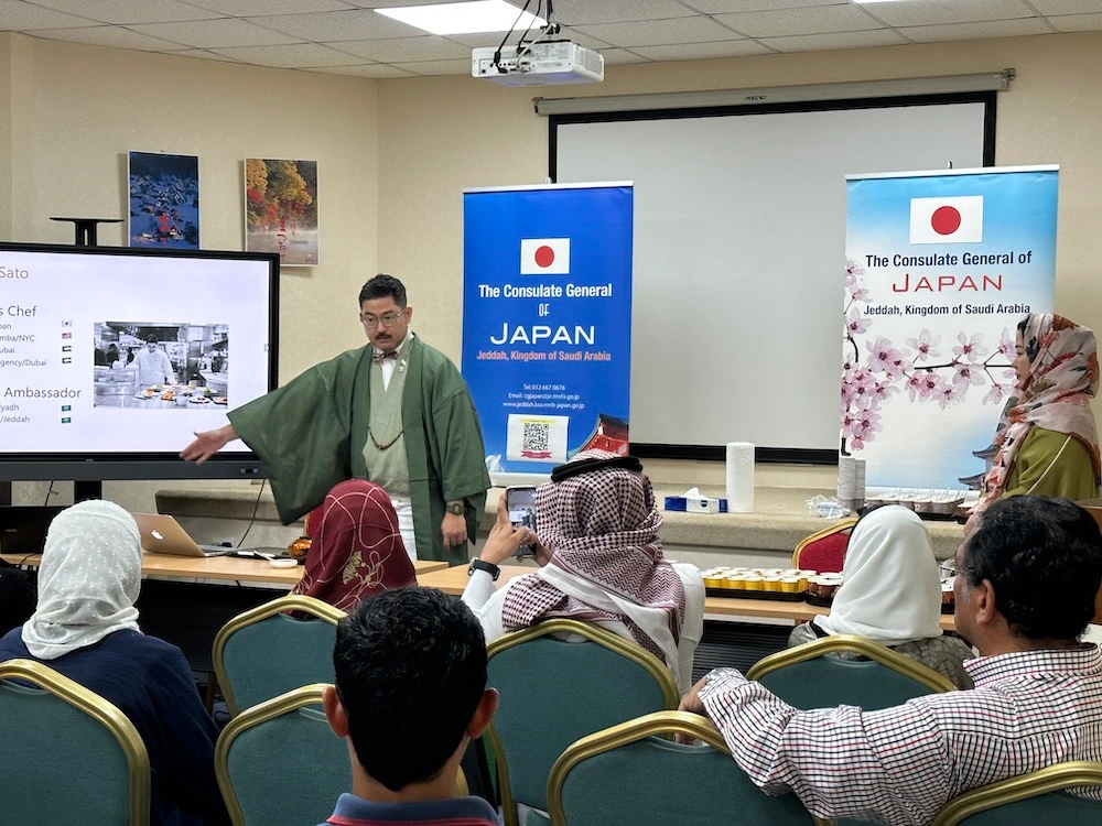 Chef Sato Taki, a renowned Japanese Food Goodwill Ambassador for the Middle East since 2019, shared his three decades of culinary knowledge. (Hashim Nadeem)