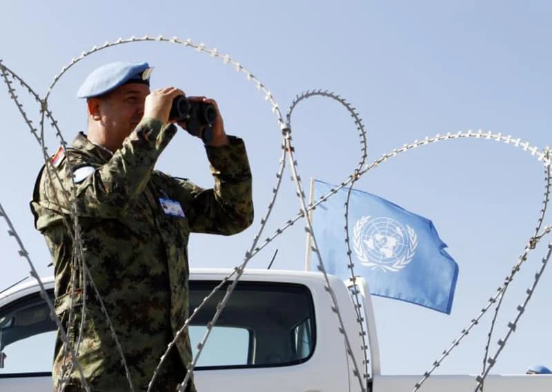 An officer from the UN Peacekeeping Force in Cyprus, known as UNFICYP. (Reuters/File Photo)