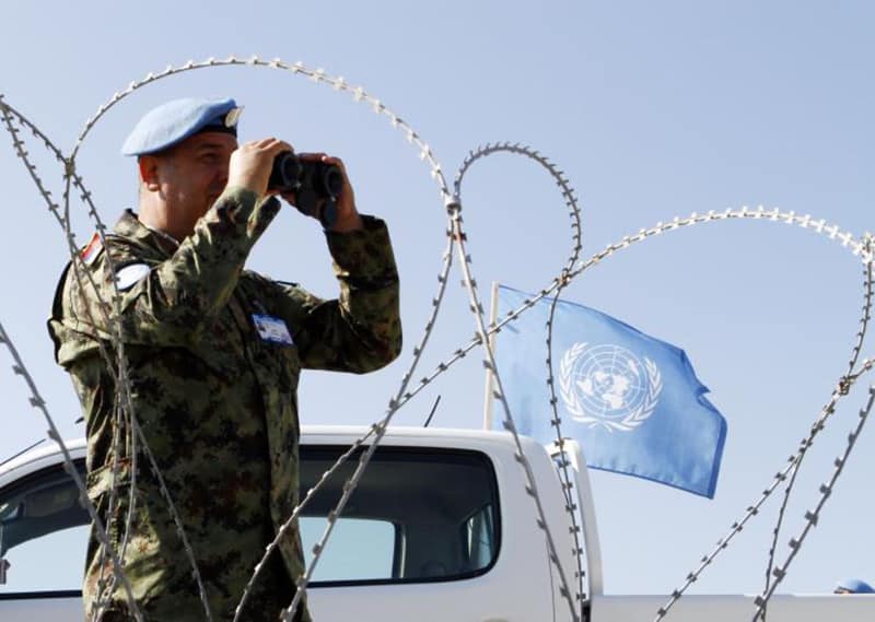 An officer from the UN Peacekeeping Force in Cyprus, known as UNFICYP. (Reuters/File Photo)