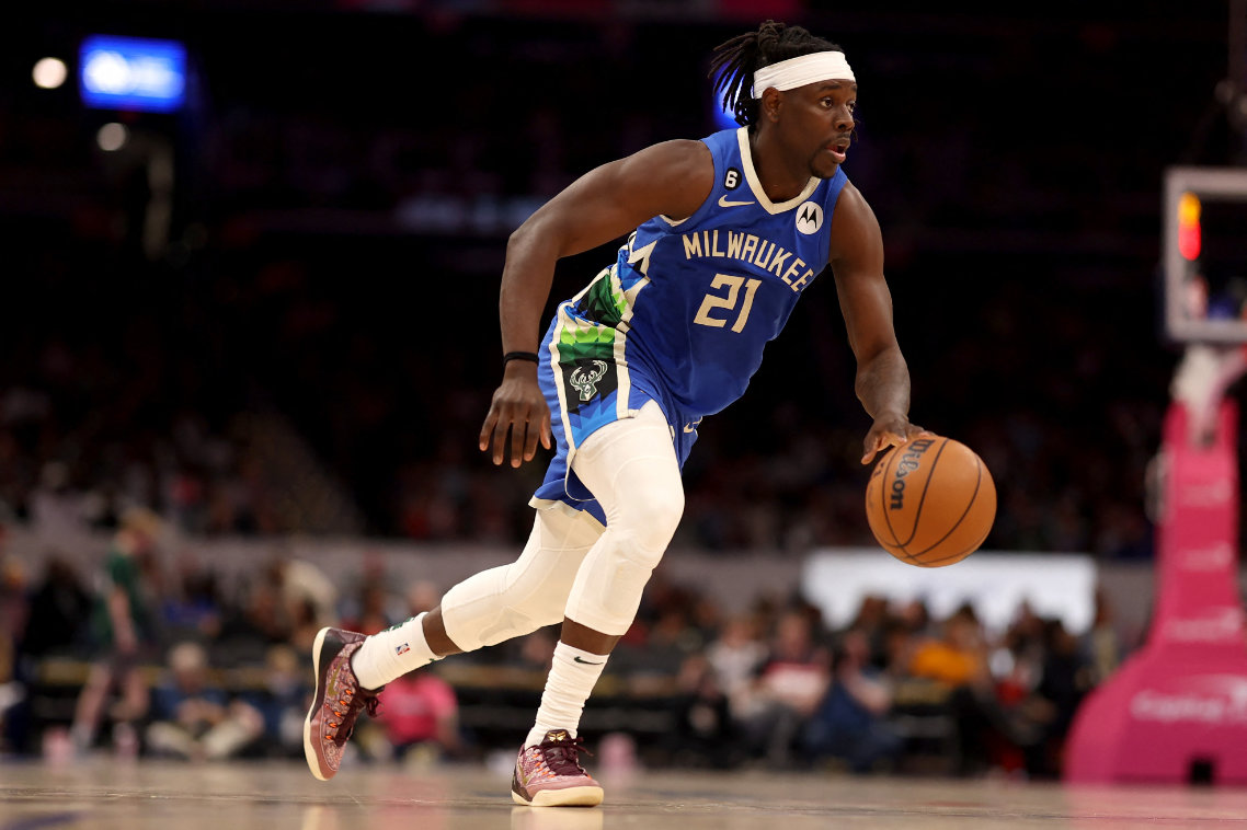 The Boston Celtics obtained former Milwaukee guard Jrue Holiday from the Portland Trail Blazers in an NBA deal, according to multiple reports on Sunday, responding to the Bucks landing Damian Lillard. (AFP)