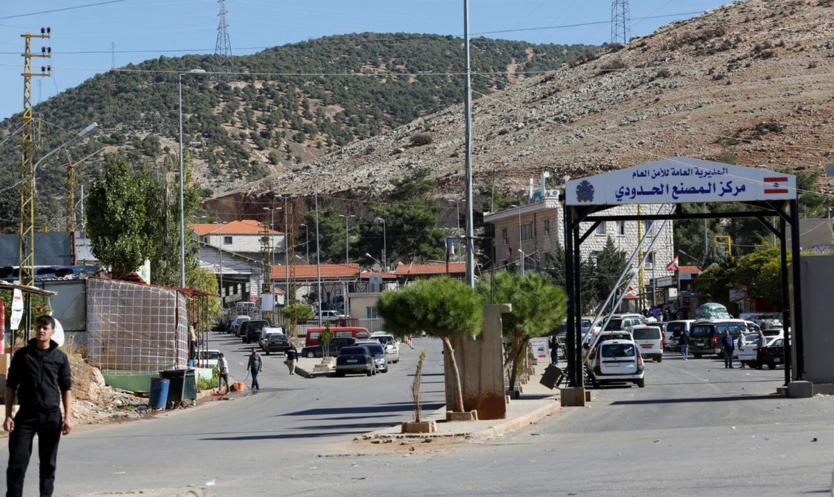Vehicles are seen at Masnaa border crossing between Lebanon and Syria. Mafias and drug traffickers reportedly benefit from Hezbollah’s presence amid the spread of illegal weapons and the illegal crossings used for organized smuggling to and from Syria. (Reuters/File)