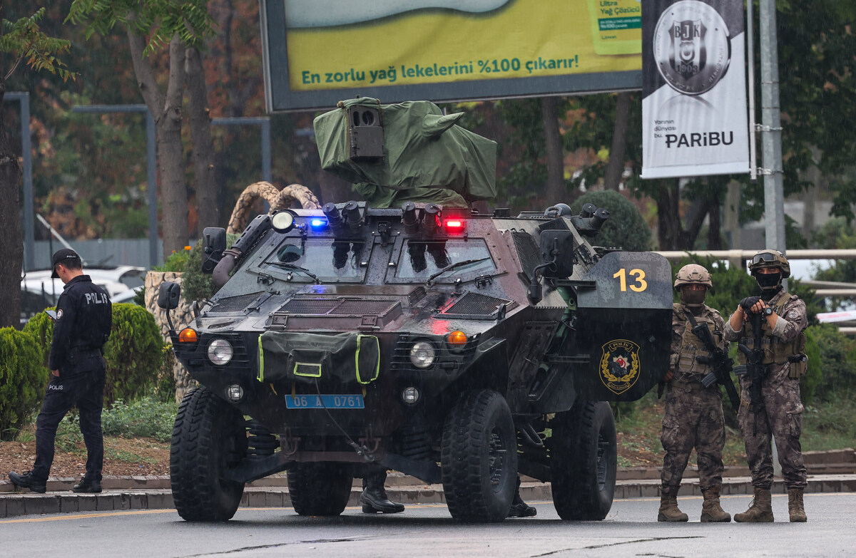 The interior ministry said on Sunday two attackers arrived in a commercial vehicle "in front of the entrance gate of the General Directorate of Security of our Ministry of the Interior, and carried out a bomb attack." (AFP)