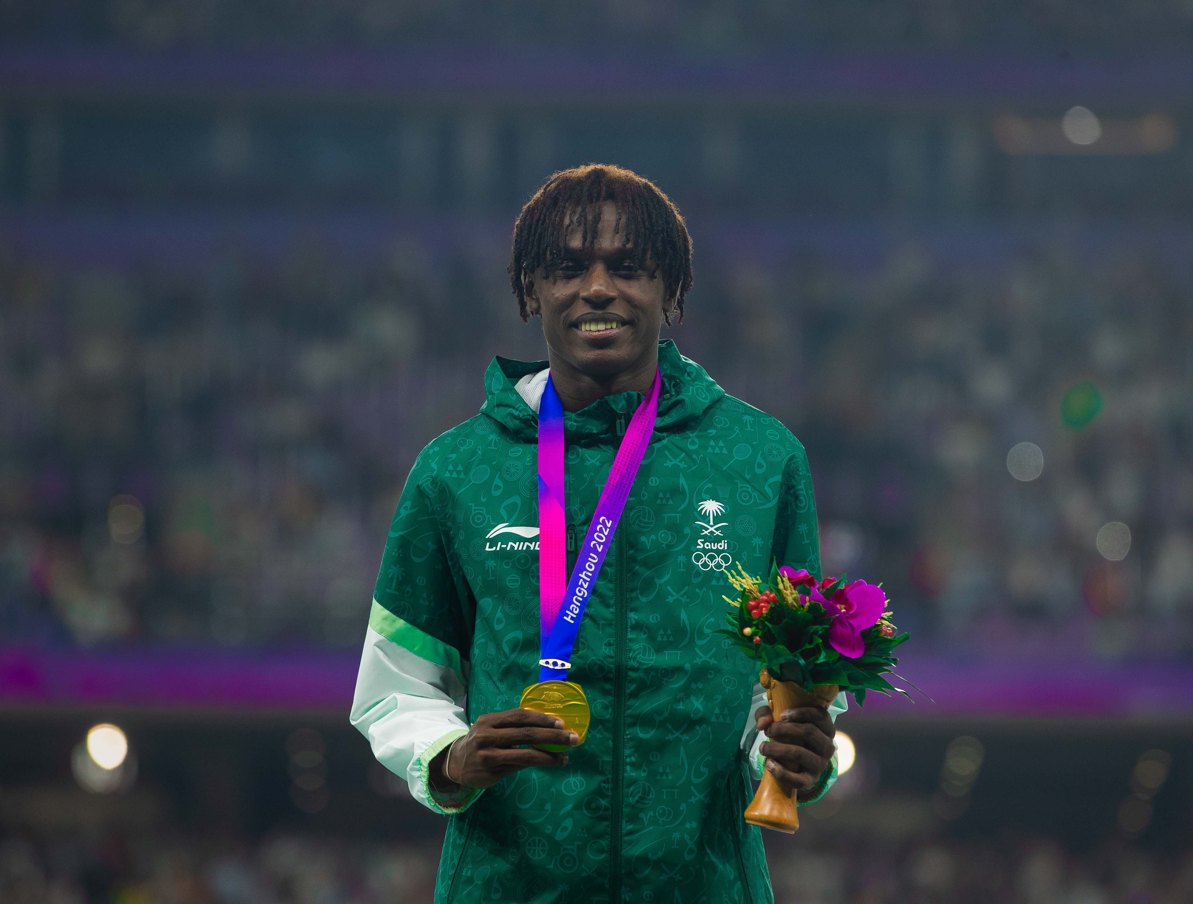 Saudi Arabia’s team collected their second gold medal at the 19th Asian Games after 20-year-old athlete Issa Ghazwani won the 800-meter race on Tuesday. (Supplied)