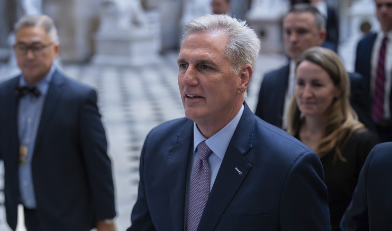 Rep. Kevin McCarthy, R-Calif., leaves the House floor after being ousted as Speaker of the House at the Capitol in Washington, Tuesday, Oct. 3, 2023. (AP)