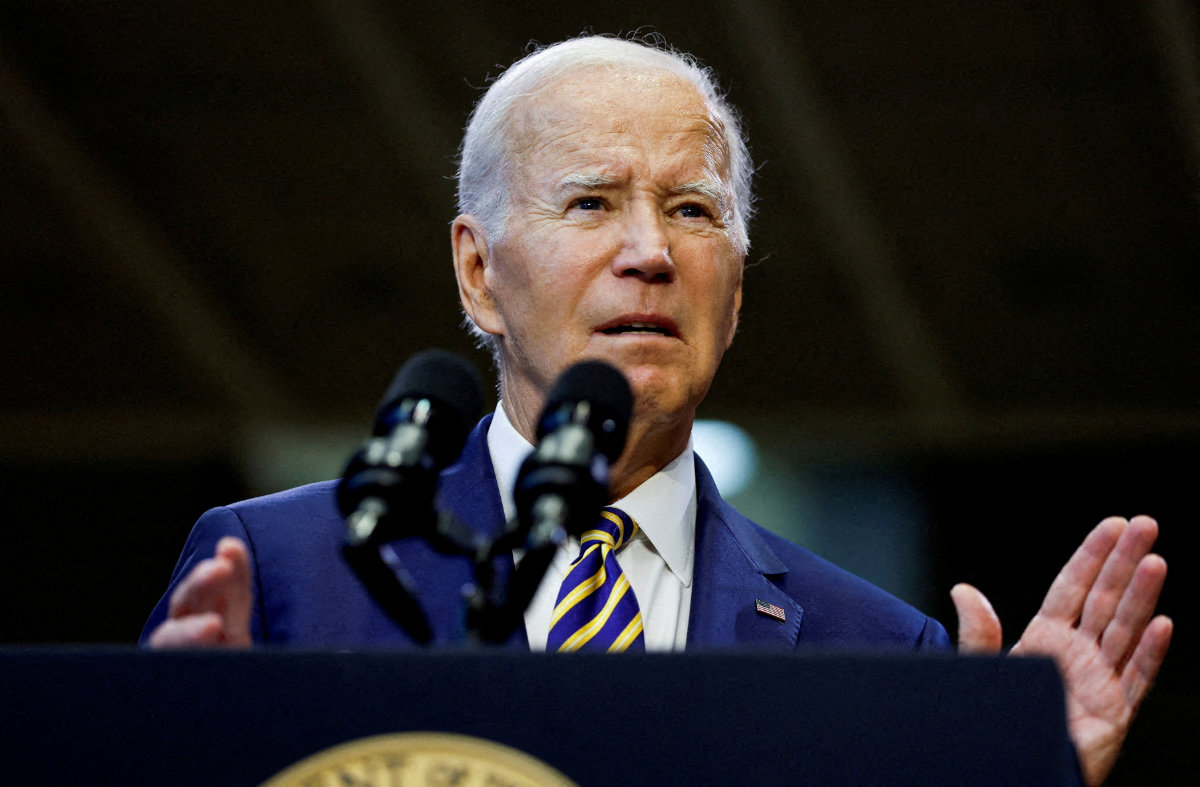 US President Joe Biden delivers says the Republican infighting could imperil US aid to Ukraine. (Reuters/File photo)