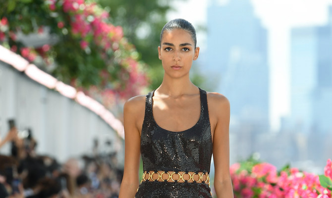 Part-Arab models Nora Attal walked Kors’s runway in New York. (Getty Images)