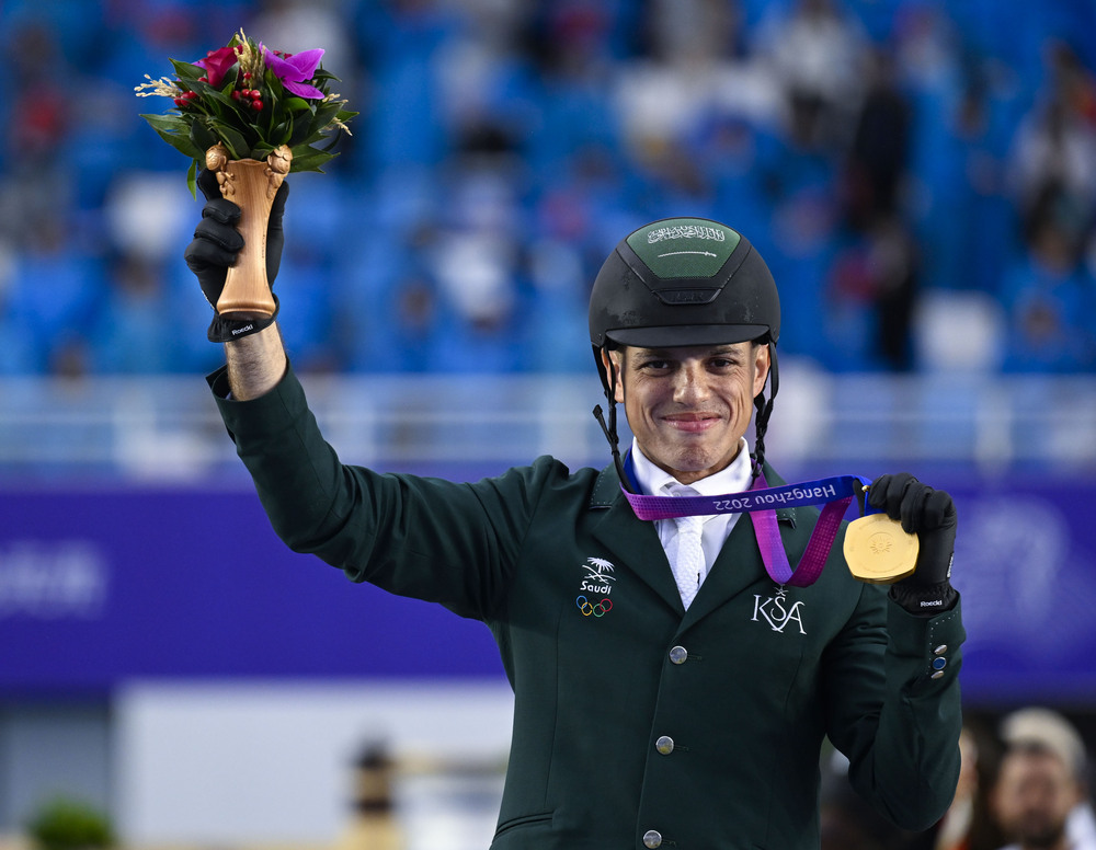 In the individual show jumping competition, Saudi rider Abdullah Al-Sharbatly won gold after completing the final round in 39.68 seconds. (Supplied)