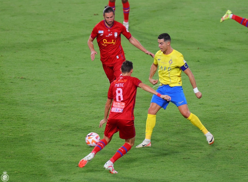 Ronaldo and Al-Nassr were left to rue a number of chances as Abha secured a late 2-2 draw in Riyadh. (X/@AlNassrFC_EN)