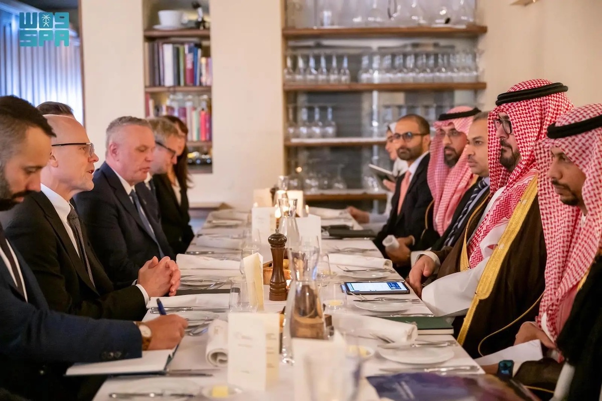 Saudi minister of economy and planning, Faisal Al-Ibrahim, during his official trip to Estonia. (SPA)