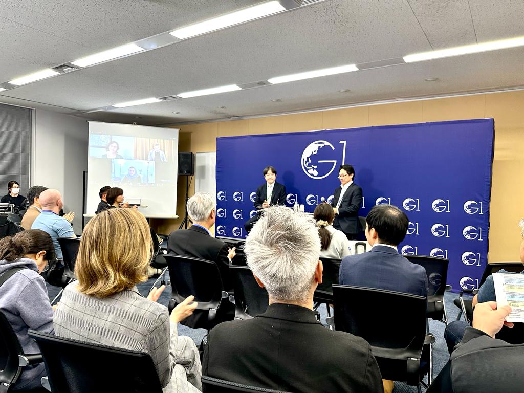 A panel titled 'Transformative Leadership and Inolusive Growth in the Recent Middle East' at the G1 Forum on Oct. 9, 2023. (ANJ)