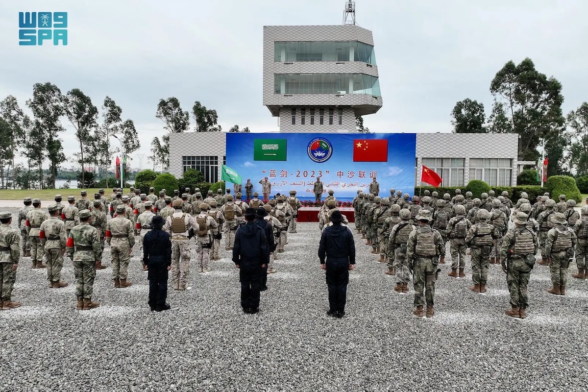 The Royal Saudi Navy and China’s People’s Liberation Army Navy launched a joint military exercise in Zhanjiang. (SPA)