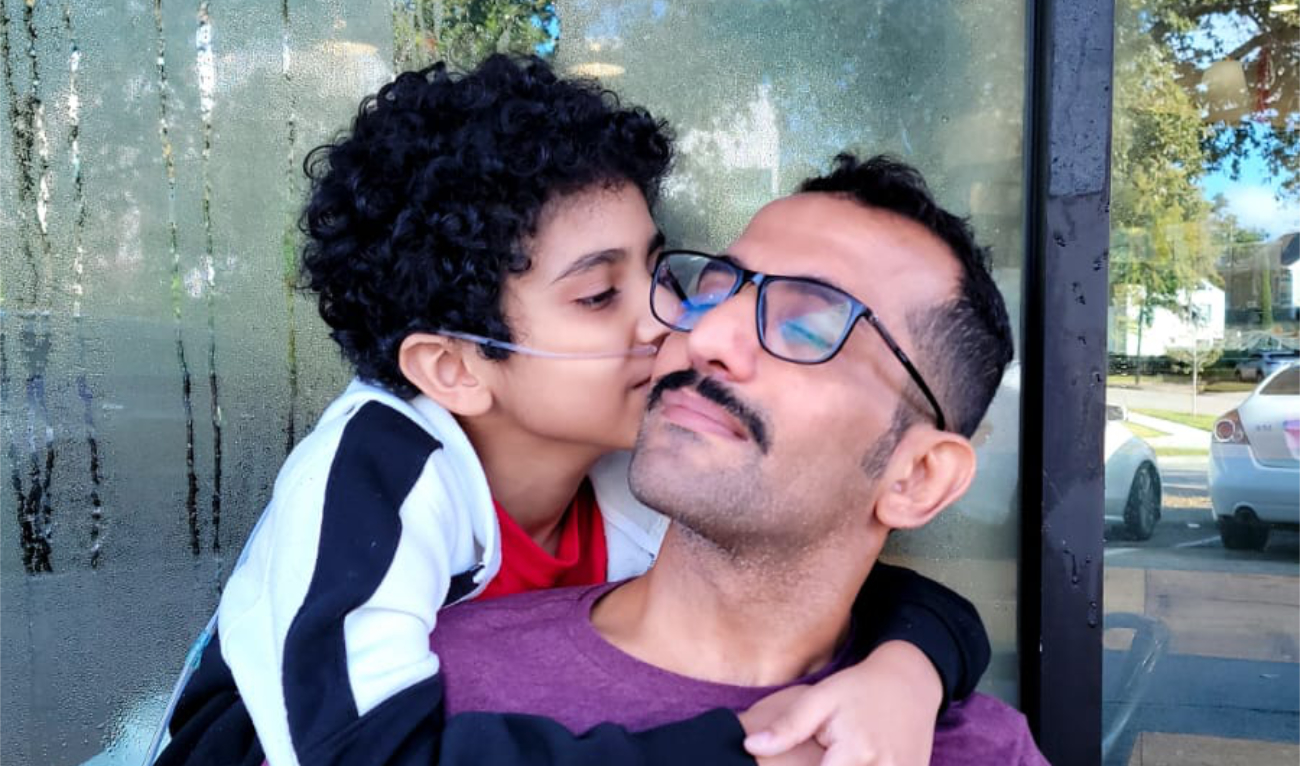 Mohammed Al-Mukhalis Al-Yami with his son, Fahad. He has represented his country in international competitions. (Supplied)