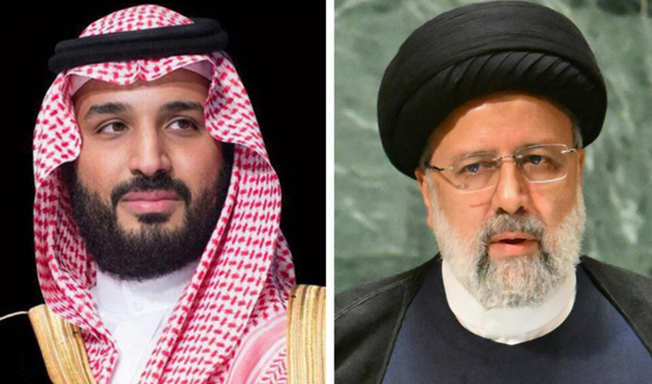 The combination of file photos shows Saudi Arabia’s Crown Prince Mohammed bin Salman (left) and Iranian President Ebrahim Raisi. (SPA/AFP)