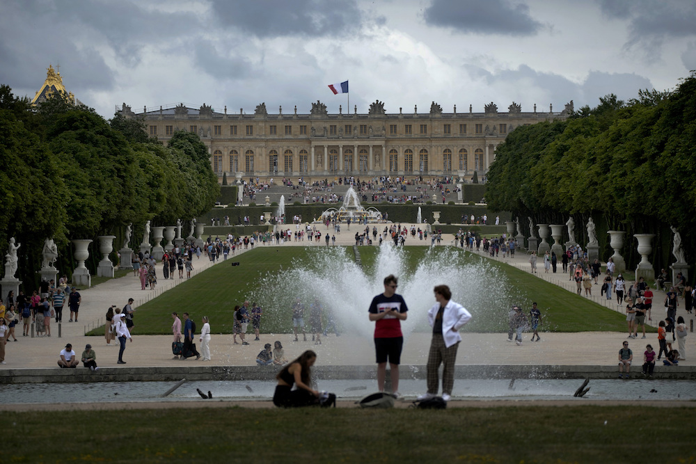 The Louvre Museum in Paris and Versailles Palace evacuated visitors and staff Saturday, Oct. 14, 2023 after receiving bomb threats. (AP)