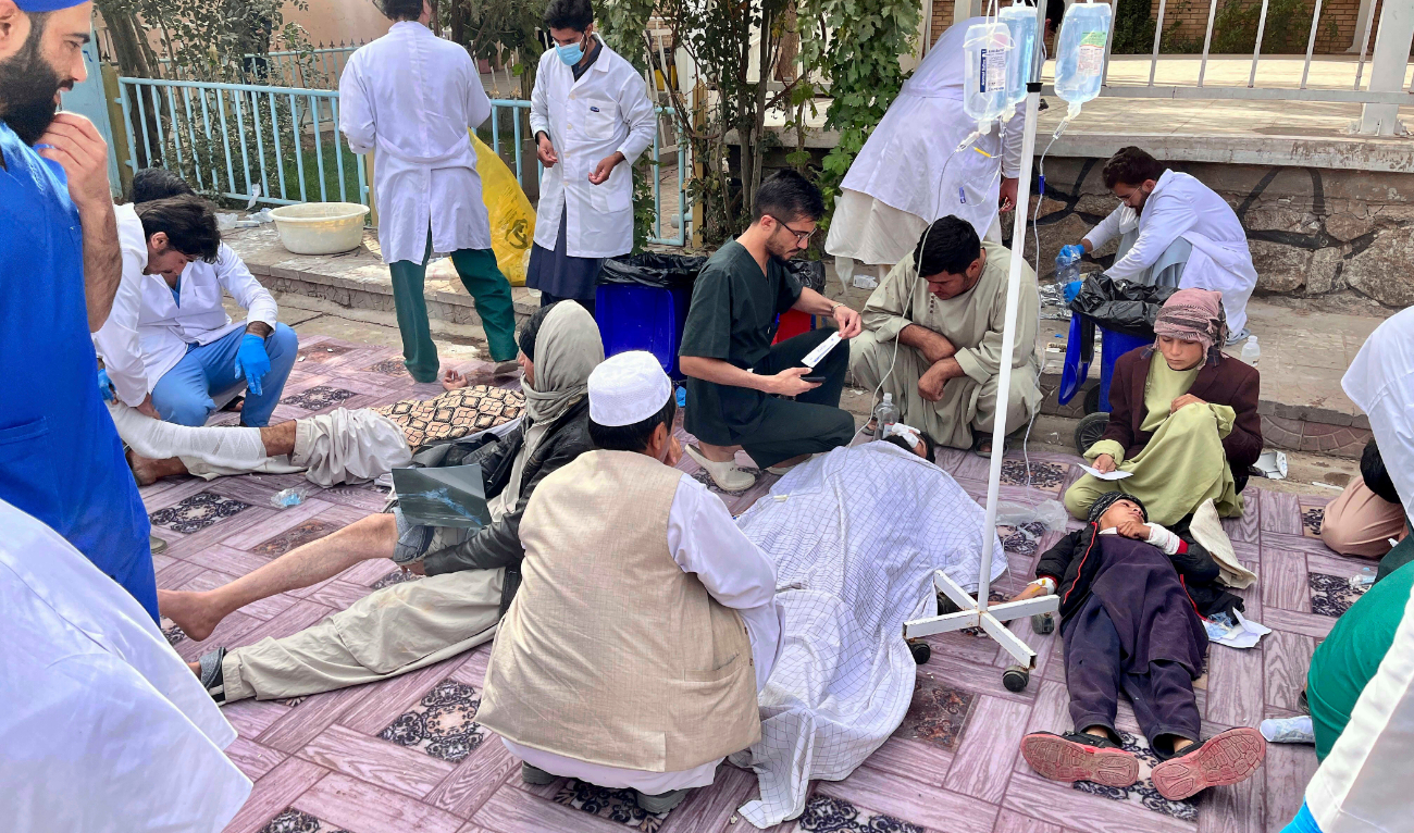 Injured people received treatment after a powerful earthquake hit the Herat province, Afghanistan, on Sunday after a strong quake shook the province last week. (AP)