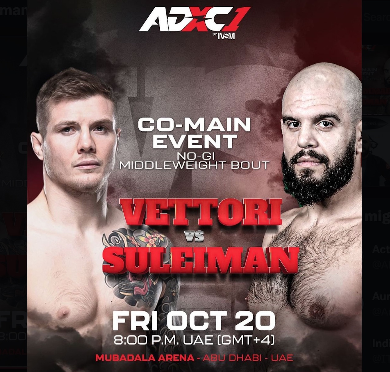 Suleiman ‘can’t wait to submit’ Vettori at Abu Dhabi Extreme Championship
