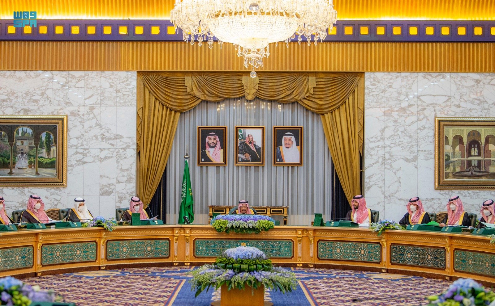 King Salman chairs the Cabinet session on Tuesday. (SPA)
