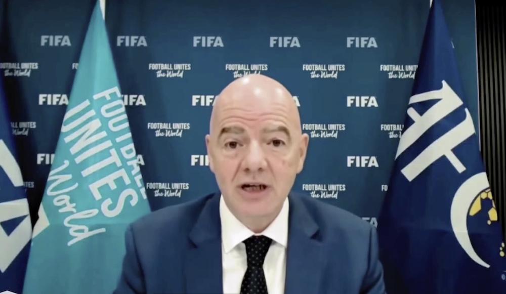 During the meeting, FIFA President Gianni Infantino urged AFC members to “be united for the 2034 World Cup.” (Screenshot/Reuters)