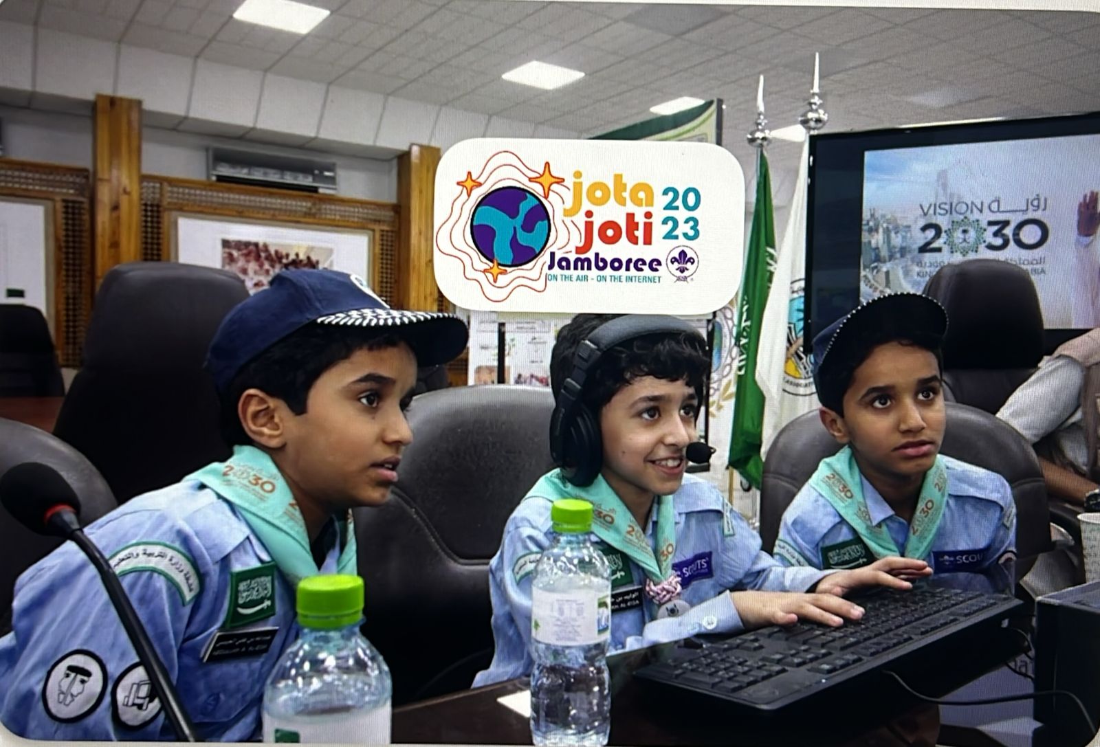 Saudi Scouts participate in the 3-day JOTA-JOTI global event. (X: @scouts_org_sa)