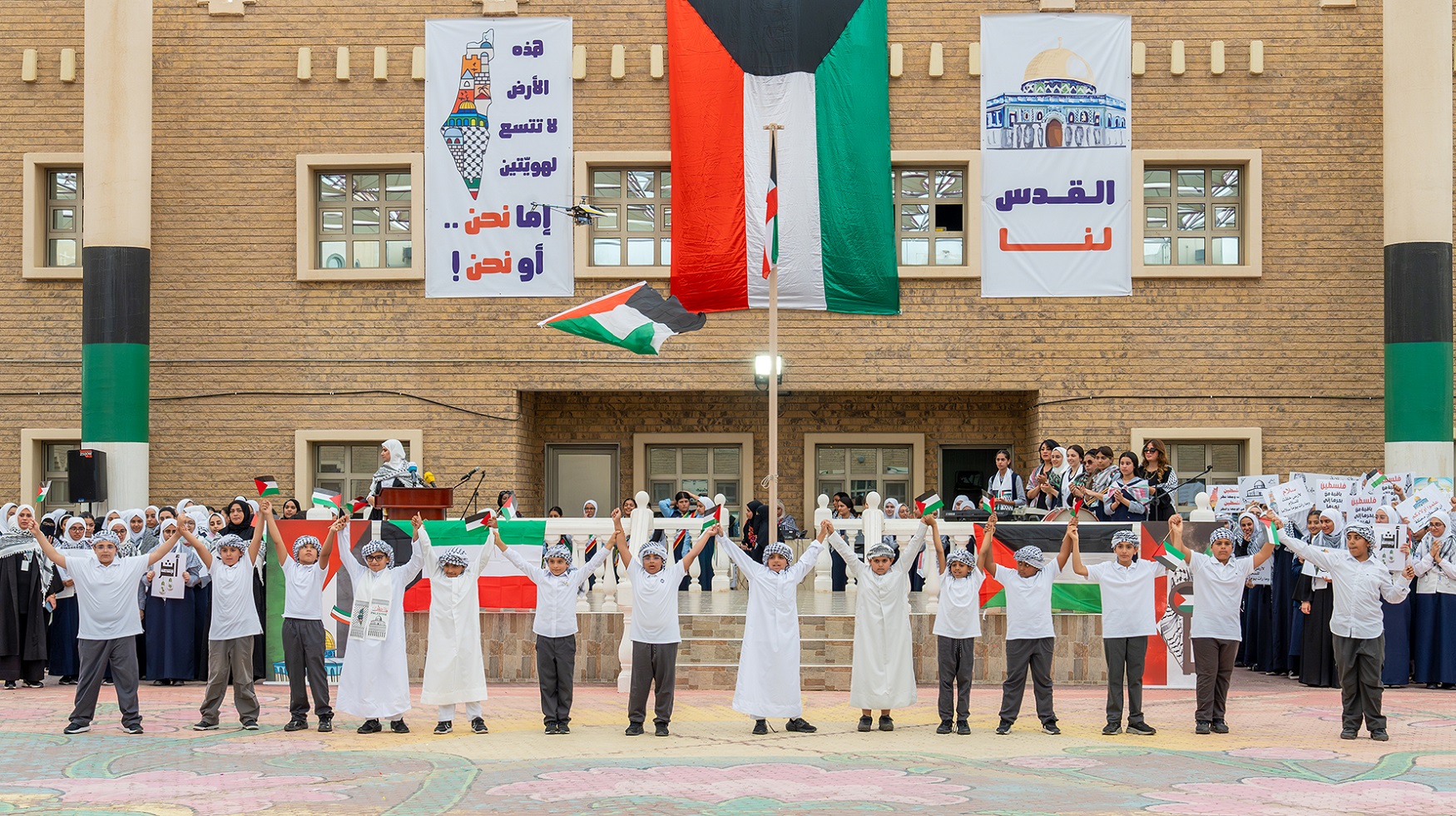 Video showing Kuwaiti students carrying guns in apparent support for Hamas slammed on social media