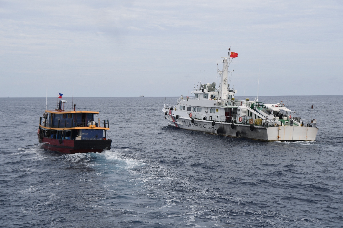In a second incident near the same shoal, the Philippine Coast Guard vessel’s port side was “bumped by Chinese Maritime Militia vessel,” the task force said. (AFPf filephoto)