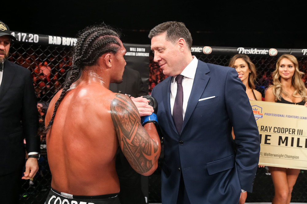 Peter Murray (R), CEO of Professional Fighters League. (PFL)