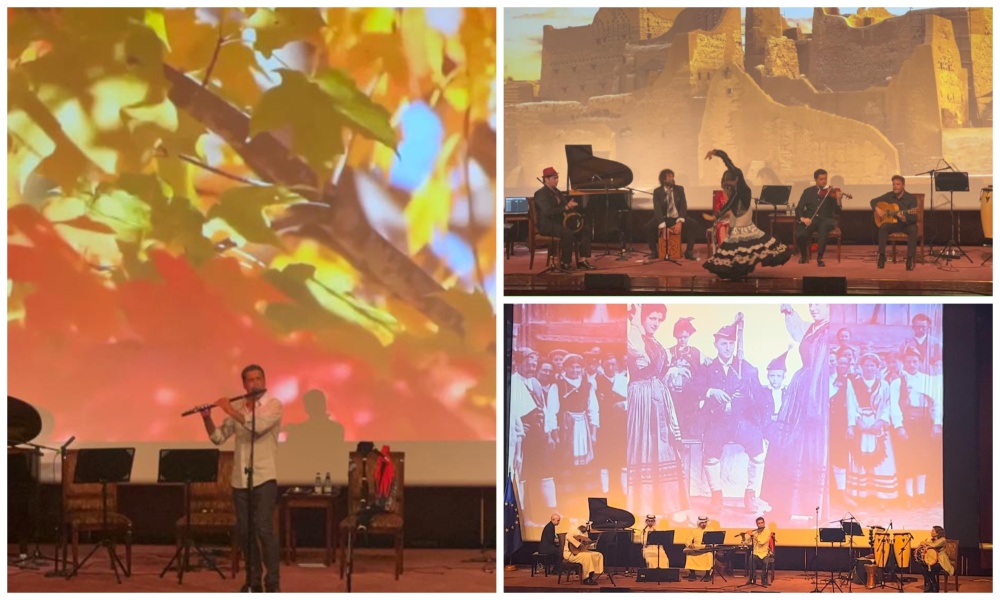 The first joint Saudi-Spanish concert brought a night of musical harmony and a taste of flamenco on Sunday at the Cultural Palace, Diplomatic Quarter in Riyadh. (AN Photo/Sulafa Alkhunaizi)
