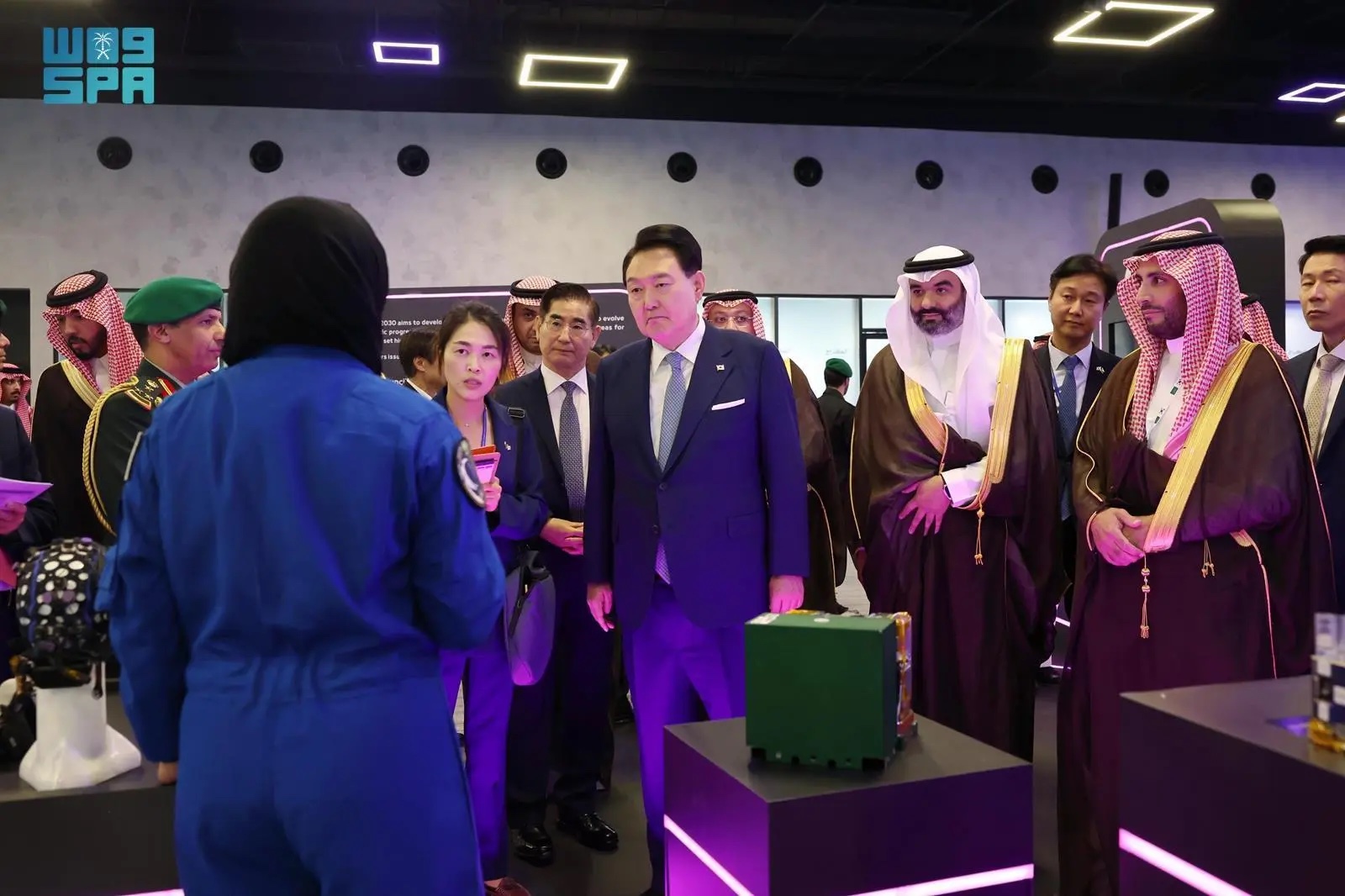 South Korea’s President Yoon Suk-yeol attends the South Korea-Saudi Arabia Future Technology Partnership forum in Riyadh.