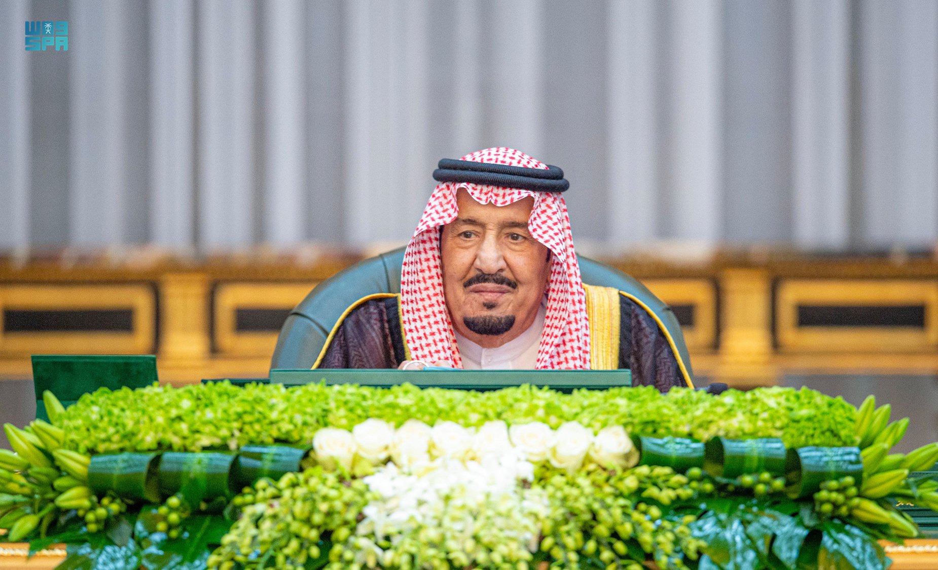 King Salman presided over a session of the Council of Ministers held in Riyadh on Tuesday. (SPA)