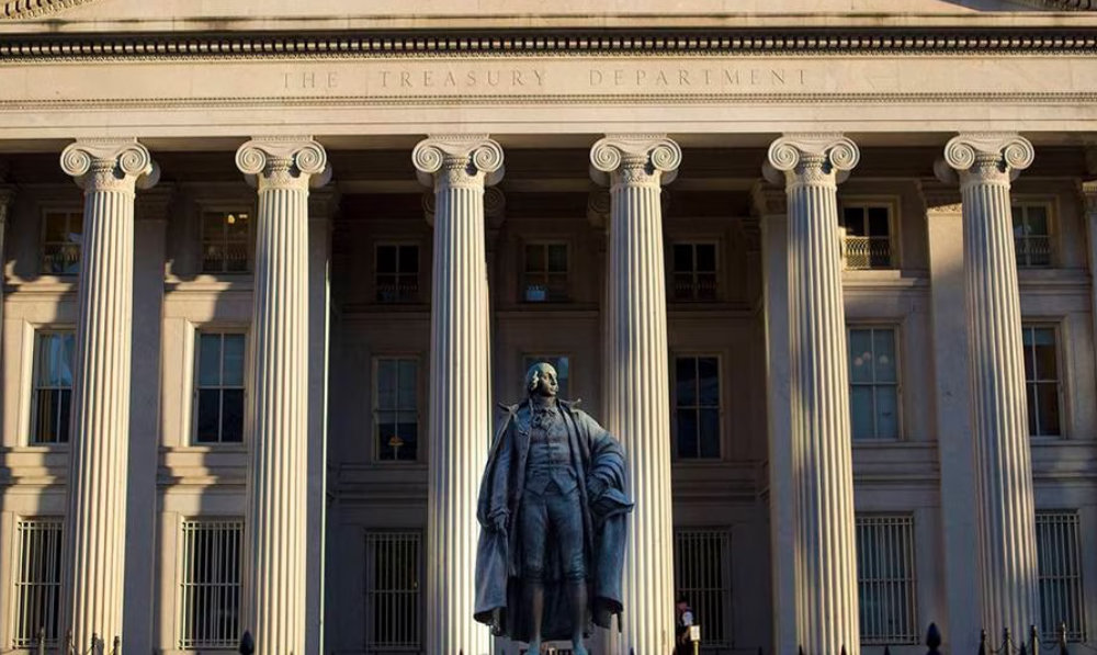 The US Treasury Department building in Washington. (AP/File)