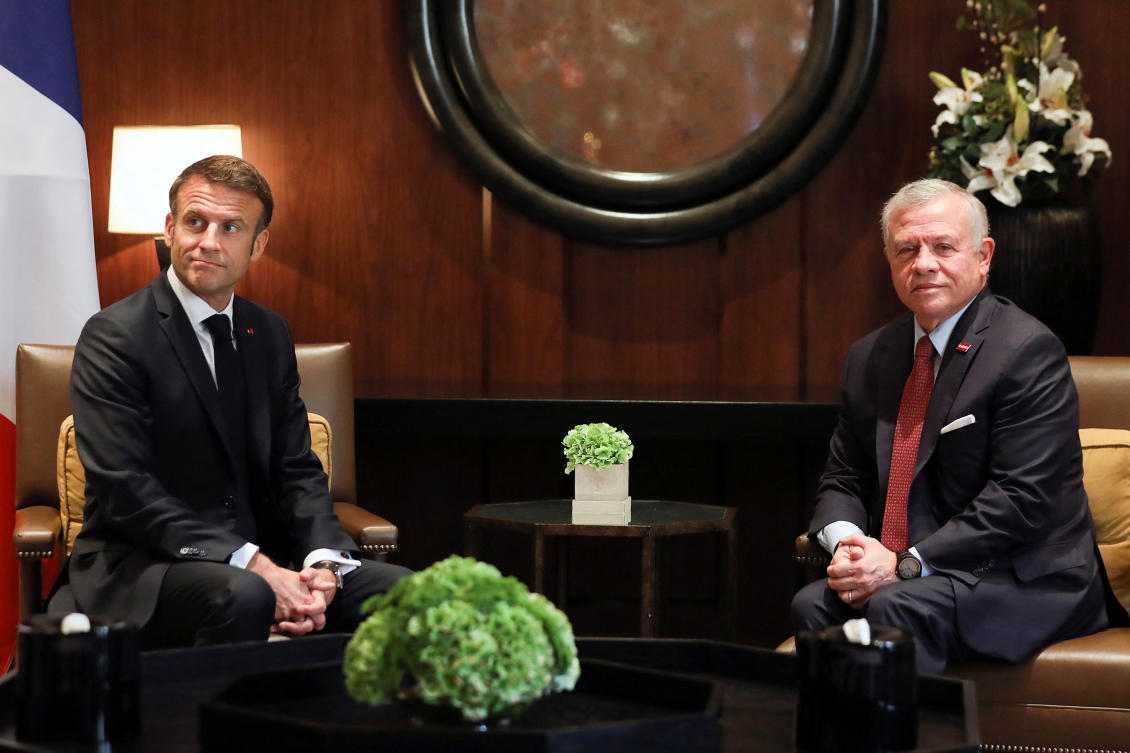 Jordan’s King Abdullah to Macron: Urge Israel to end Gaza war