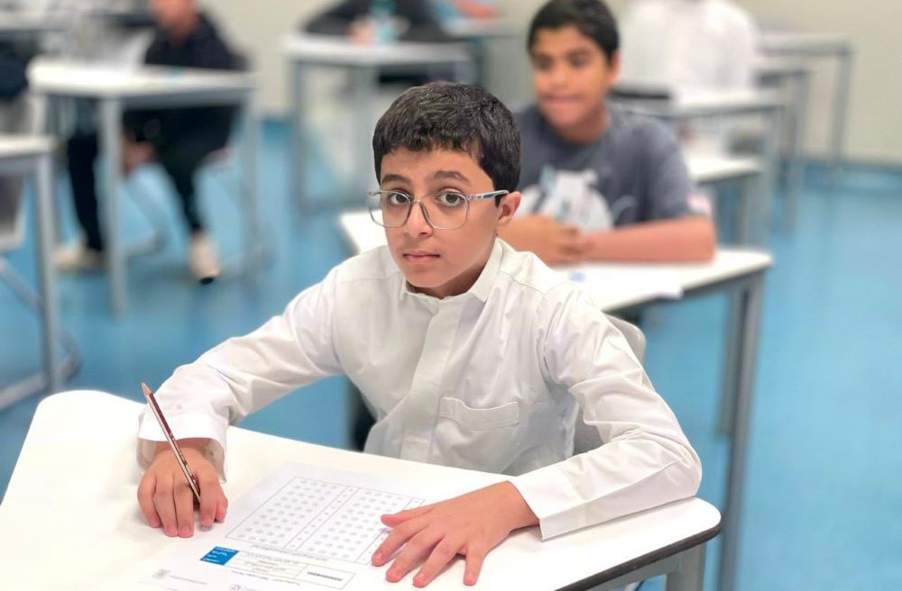 In a collaboration between Mawhiba and the MoE, the 2nd phase of the Mawhoob Competition began with the participation of 4119 students across 72 regional exam centers. (Twitter/@mawhiba)