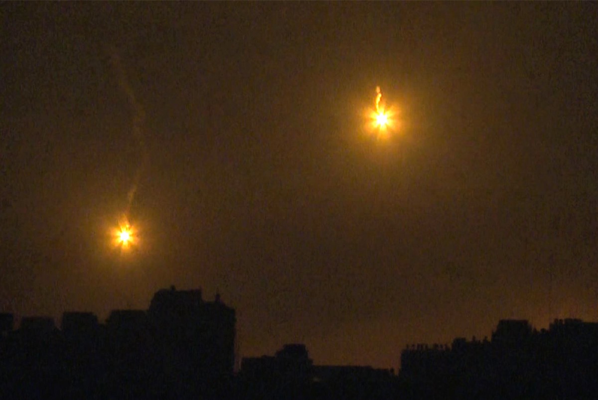 Relentless bombardment lit up the sky over Gaza. (AFP/File)