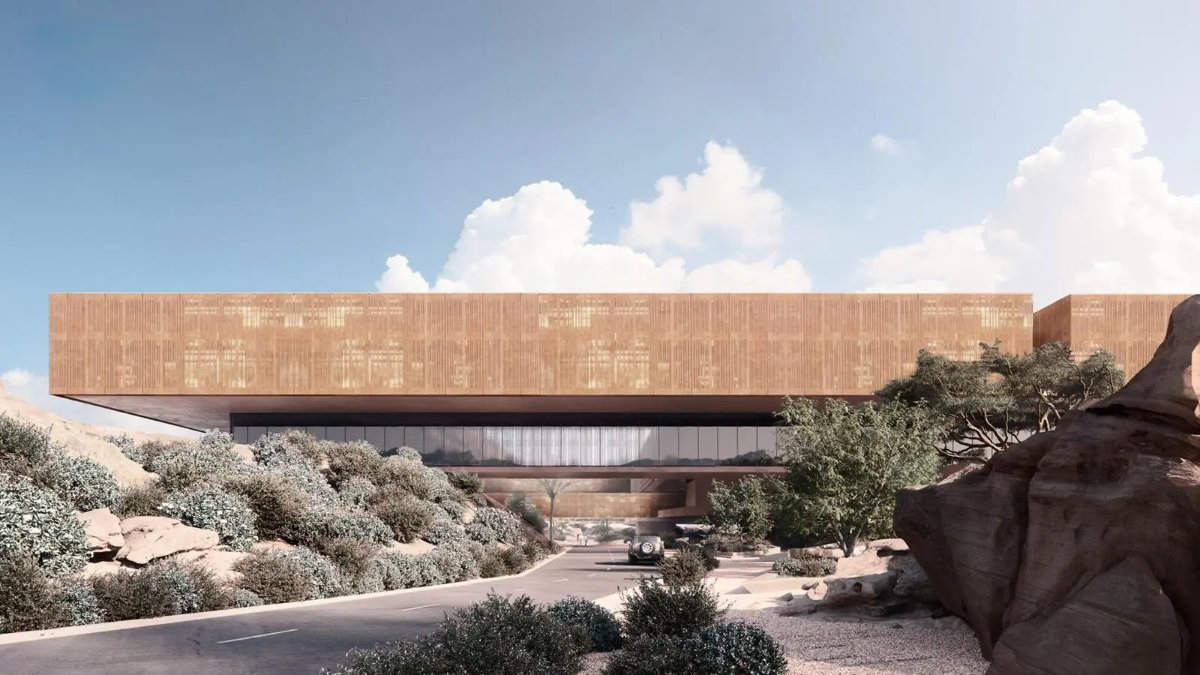 Designs for the second terminal of AlUla International Airport reflect the ancient urban heritage of the historical site and are in harmony with the natural and cultural environment. (SPA)