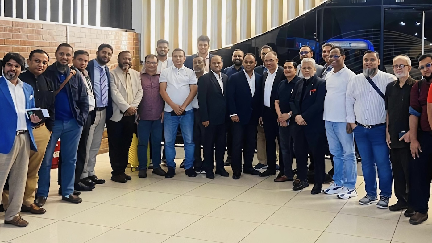Members of Bangladesh’s business delegation pose for a photo before departure to Saudi Arabia on Oct. 28, 2023. (Dhaka Chamber of Commerce and Industry)