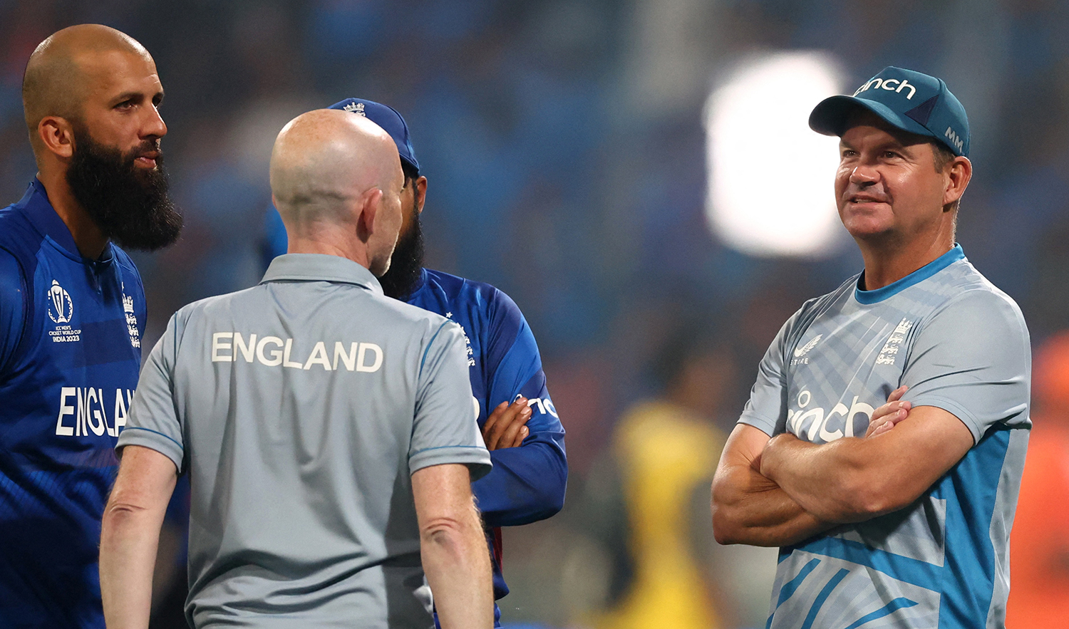 England coach Matthew Mott after a ICC Cricket World Cup 2023 match against India at Bharat Ratna Shri Atal Bihari Vajpayee Ekana Cricket Stadium in Lucknow, India on October 29, 2023. (REUTERS)