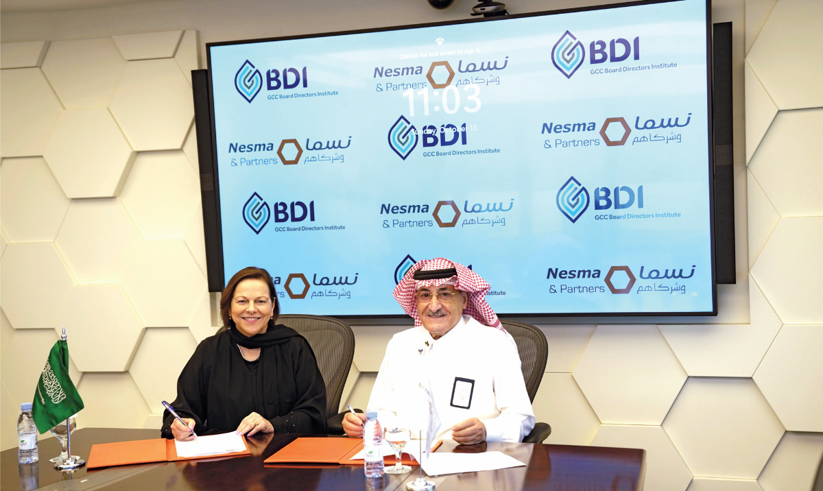 Jane Valls, executive director of GCC BDI, and Abdulaziz Alturki, chairman of N&P.