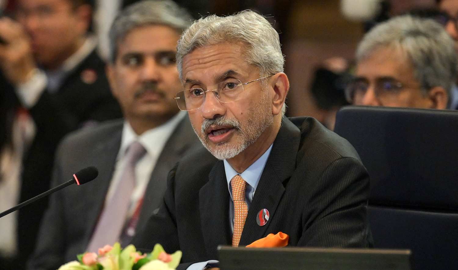 India's Foreign Minister Subrahmanyam Jaishankar delivers a speech during the Association of Southeast Asian Nations (ASEAN) Post Ministerial Conference with India at the ASEAN Foreign Ministers' meeting in Jakarta on July 13, 2023. (AFP/File)