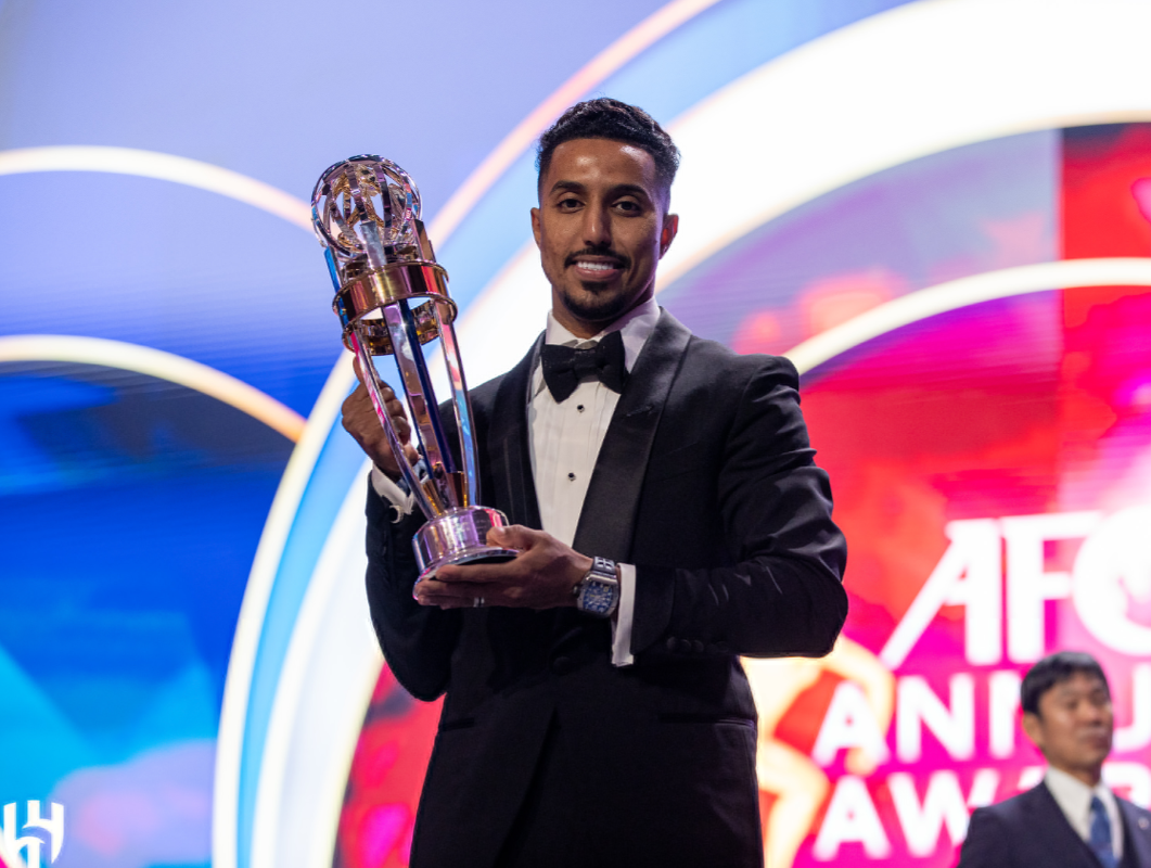 Saudi Arabia’s superstar Salem Al-Dawsari has become the 6th Saudi player and fifth from the capital’s Al-Hilal club to be crowned Asian Football Confederation (AFC) Player of the Year. (X/@Alhilal_EN)