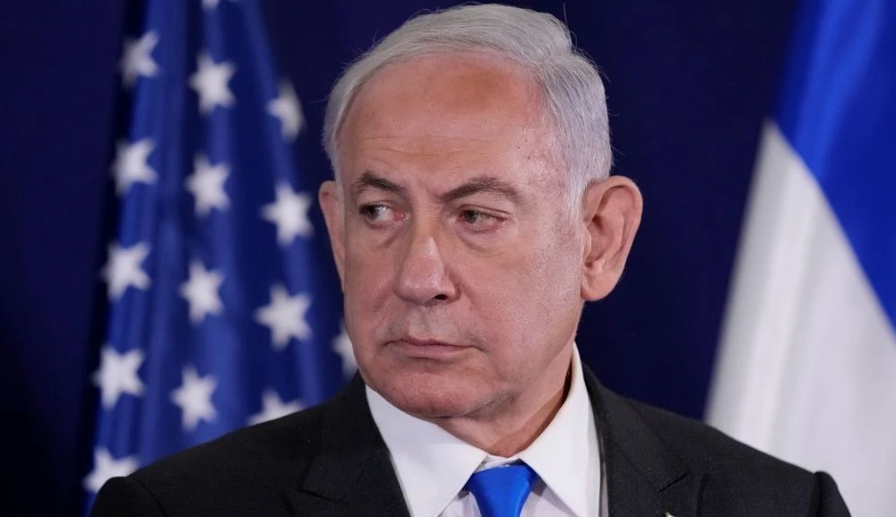 Israel’s PM Benjamin Netanyahu listens to US Secretary of State Antony Blinken, Tel Aviv, Oct. 12, 2023. (AP Photo)