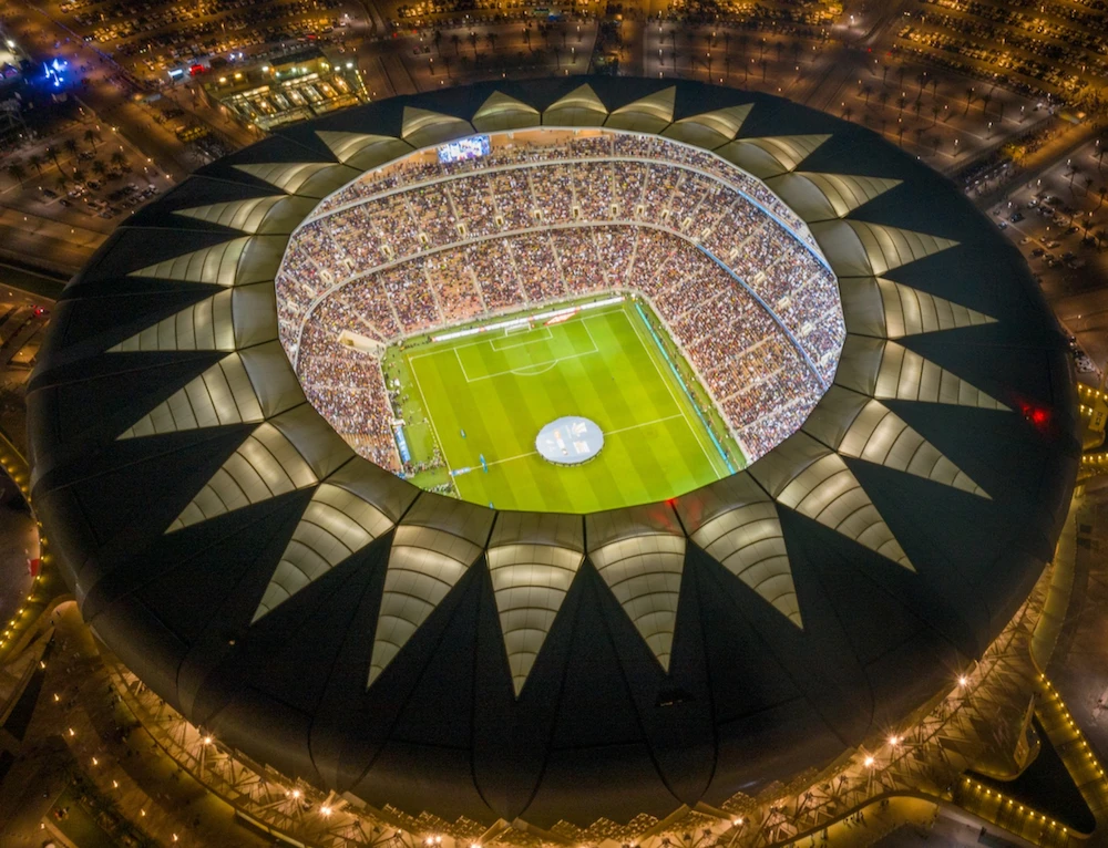 King Abdullah International Stadium at King Abdullah Sports City in Jeddah. (@saudiFF)
