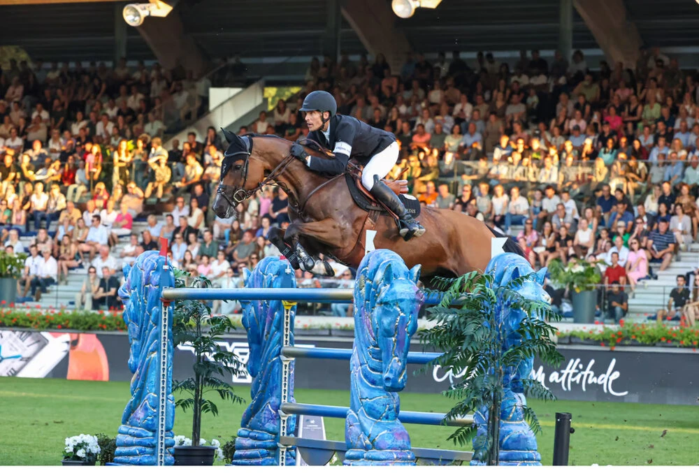 As a two-time 2023 Longines Global Champions Tour Grand Prix winner, both times riding World Championship winning mount King Edward, Henrik von Eckermann is unsurprisingly in contention to take top spot in this year’s championship race in Riyadh. (Supplied)