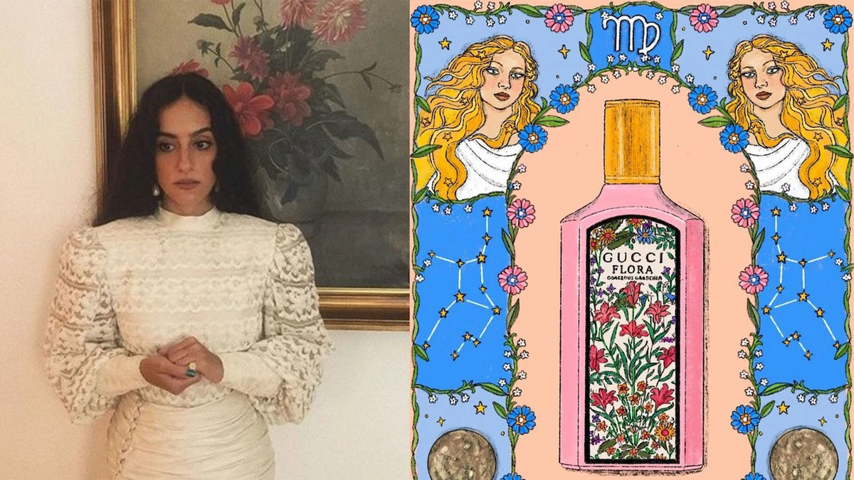 The artist shared images of the artworks she created for the brand’s Gucci Flora fragrance. (Instagram)