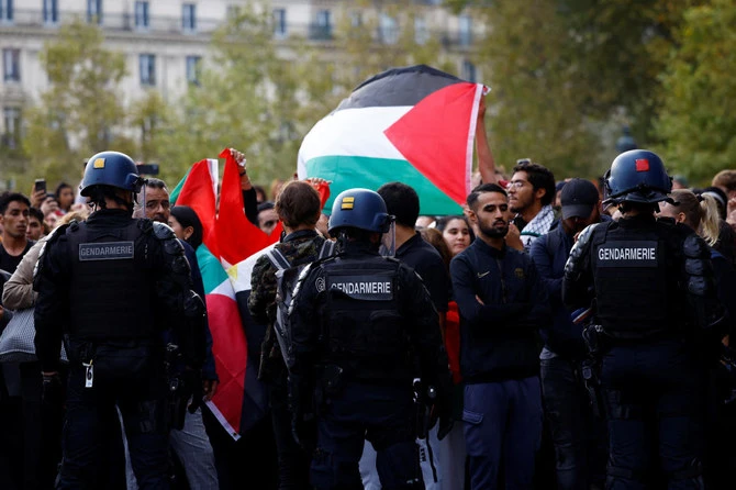 Human rights group Amnesty International has condemned a decision by French Interior Minister Gerald Darmanin to ban protests in support of the Palestinians. (Reuters)
