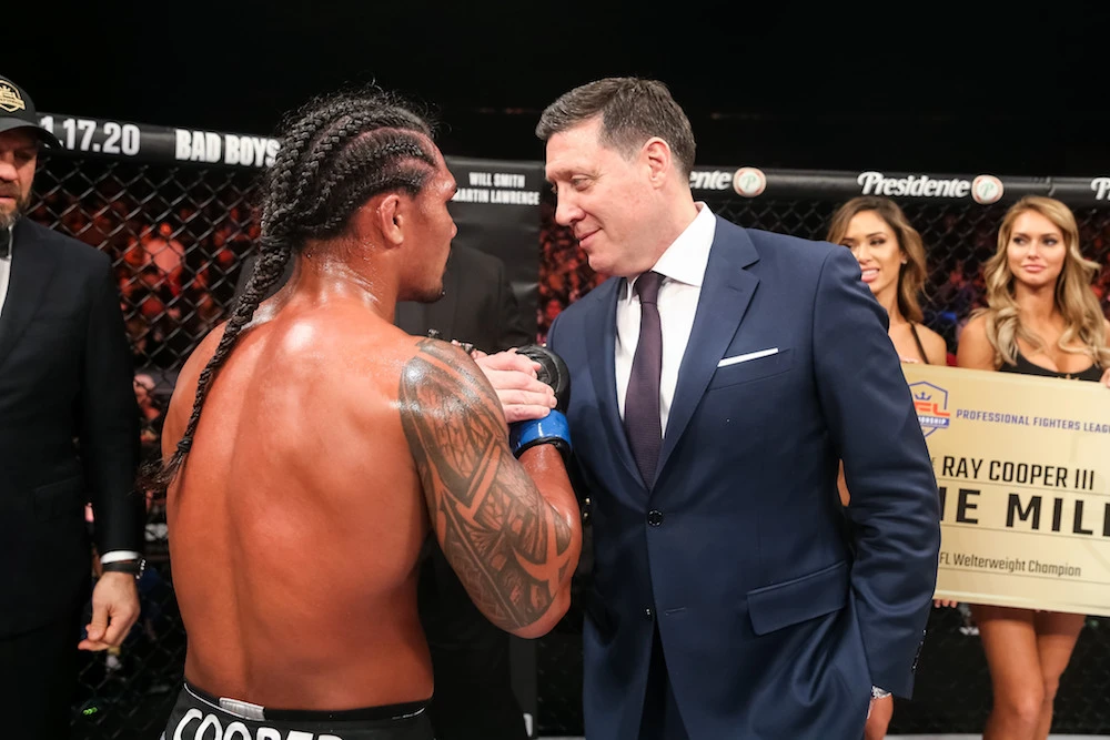 Peter Murray (R), CEO of Professional Fighters League. (PFL)