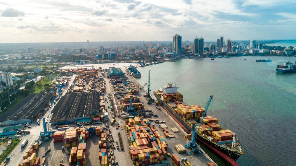 The Dar es Salaam port in Tanzania. Shutterstock.