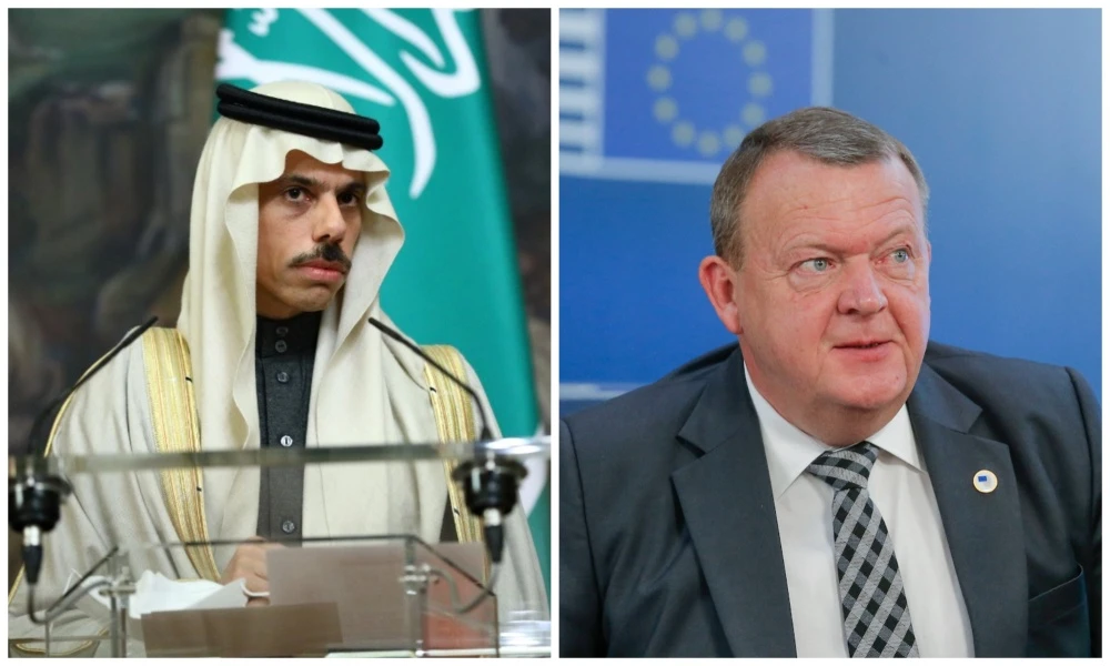 Saudi Arabia’s Foreign Minister Prince Faisal bin Farhan received a phone call from his Danish counterpart Lars Lokke Rasmussen on Monday. (SPA)