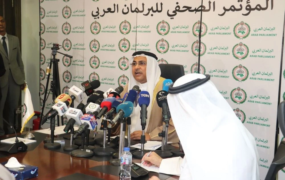Speaker of the Arab Parliament Adel Abdulrahman Al-Asoumi. (Twitter/@arabparlment)