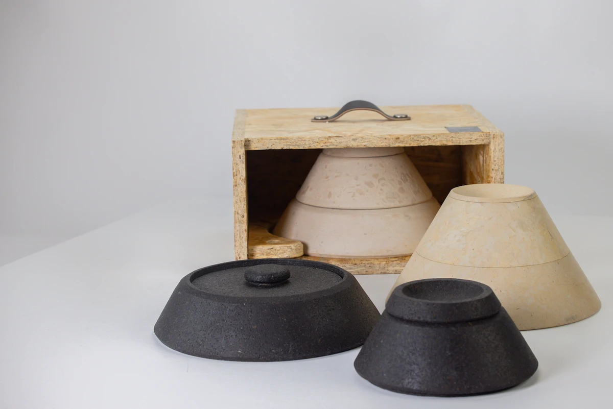 Teeb, AlUla Terrains Dates Serving Set, Arts AlUla, 2023. (Supplied)