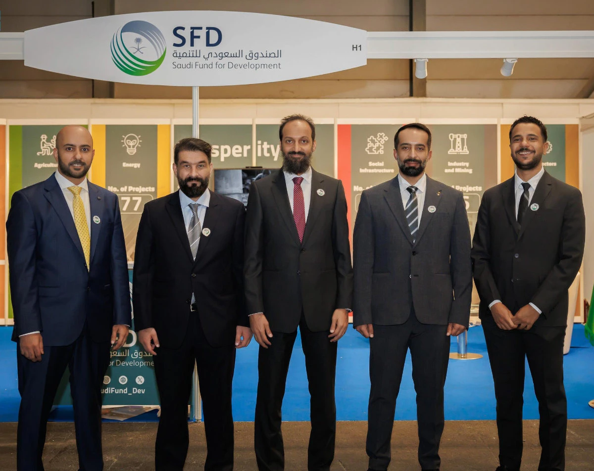 The Saudi Fund for Development delegation to the AidEx. (SPA photo)